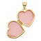 14K Yellow Gold Heart Locket Photo Pendant Jewelry 19.8mm x 15.5mm